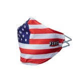 2-Ply Red White Blue Flag Reusable Non-Medical Breathable & Elastic Ear Bands Face Masks (5-Pcs Pack) Face Mask First Manufacturing Company