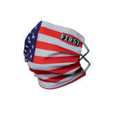 2-Ply Red White & Blue Reusable Non-Medical Breathable & Elastic Ear Bands Face Masks (5-Pcs Pack) Face Mask First Manufacturing Company