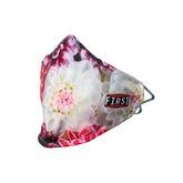 2-Ply Red/White Floral Reusable Non-Medical Breathable & Elastic Ear Bands Face Masks (5-Pcs Pack) Face Mask First Manufacturing Company