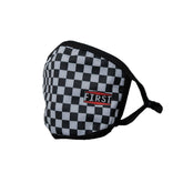 3-Ply Black/Gray Checkerboard Reusable Non-Medical Breathable & adjustable Ear Loops Face Masks (5-Pcs Pack) Face Mask First Manufacturing Company