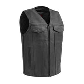 Badlands Men's Motorcycle Leather Vest Men's Leather Vest First Manufacturing Company XS Black