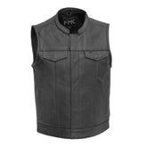 Blaster Men's Leather Motorcycle Vest Men's Leather Vest First Manufacturing Company