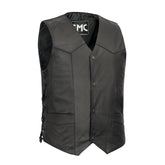 Carbine Men's Western Style Leather Motorcycle Vest Men's Leather Vest First Manufacturing Company S
