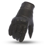 Cascade Men's Leather Motorcycle Gloves Men's Gloves First Manufacturing Company XS Black