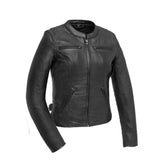 Competition - Women's Leather Motorcycle Jacket Men's Leather Jacket First Manufacturing Company XS Black