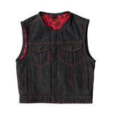 Ember Men's Motorcycle Denim Vest Men's Denim Vest First Manufacturing Company S