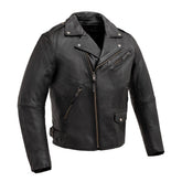 Enforcer Men's Motorcycle Leather Jacket Men's Leather Jacket First Manufacturing Company Black S