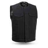 Fairfax V2 Men's Motorcycle Canvas Vest Men's Canvas Vests First Manufacturing Company S