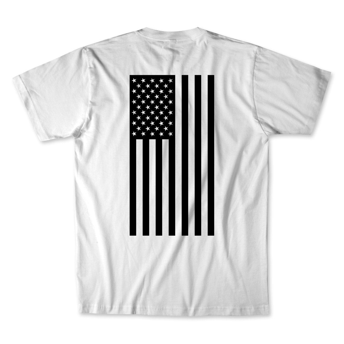 Flag T-Shirt Men's T-Shirt First Manufacturing Company WHITE S