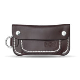 Half Trucker Leather Wallet Accessories First Manufacturing Company Brown