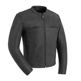Indy Men's Motorcycle Leather Jacket Men's Leather Jacket First Manufacturing Company Black S