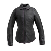 Leela Women's Motorcycle Leather Shirt - Limited Edition Women's Shirt First Manufacturing Company XS