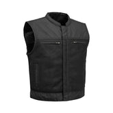 Lowrider Moto Mesh Men's Motorcycle Vest Men's Leather Vest First Manufacturing Company Black S