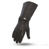 Phenom - Men's Motorcycle Leather Gauntlet Men's Gauntlet First Manufacturing Company XS Black
