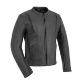 Revolt Men's Motorcycle Leather Jacket Men's Leather Jacket First Manufacturing Company Black S
