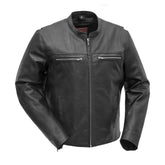 Rocky Men's Motorcycle Leather Jacket Men's Leather Jacket First Manufacturing Company Black S