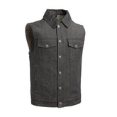 Rook - Vest Only - Men's Motorcycle Denim Vest Garage Sale GARAGE SALE XS Grey
