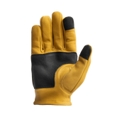 Roper DBL Palm Men's Motorcycle Leather Gloves Men's Gloves First Manufacturing Company Yellow Black XS