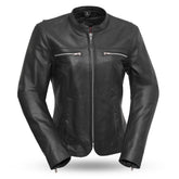 Roxy - Women's Leather Motorcycle Jacket Women's Jacket First Manufacturing Company XS