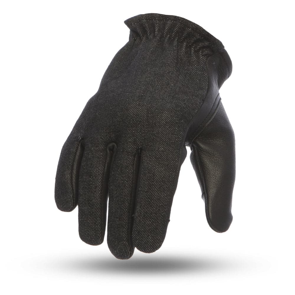 2 Tone Roper Men's Motorcycle Leather Gloves Men's Gloves First Manufacturing Company Denim/Black XS 