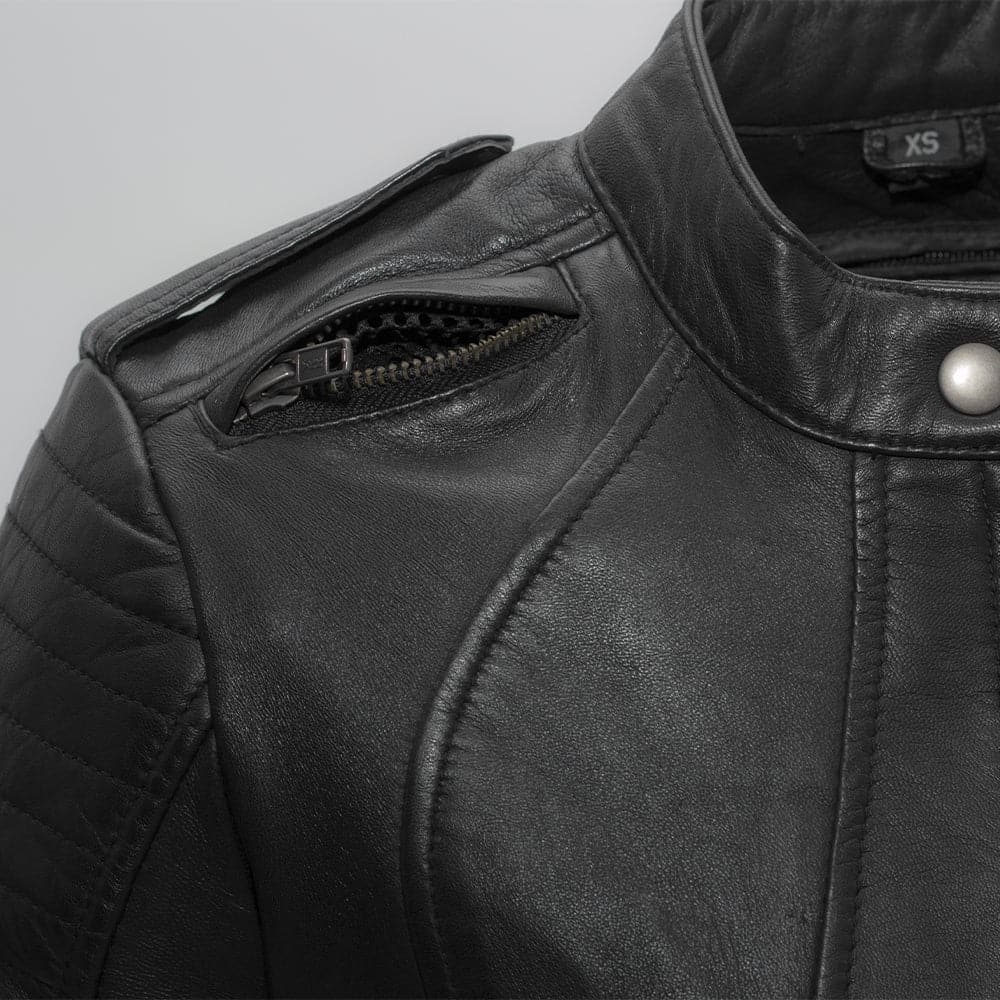 Biker - Women's Leather Motorcycle Jacket Women's Leather Jacket First Manufacturing Company   