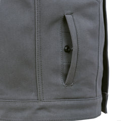 Lowside Men's Motorcycle Canvas Vest (Gray)
