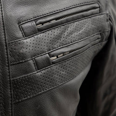 BiTurbo - Men's Leather Motorcycle Jacket Men's Leather Jacket First Manufacturing Company   