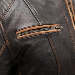 Electra - Women's Motorcycle Leather Jacket Women's Leather Jacket First Manufacturing Company   