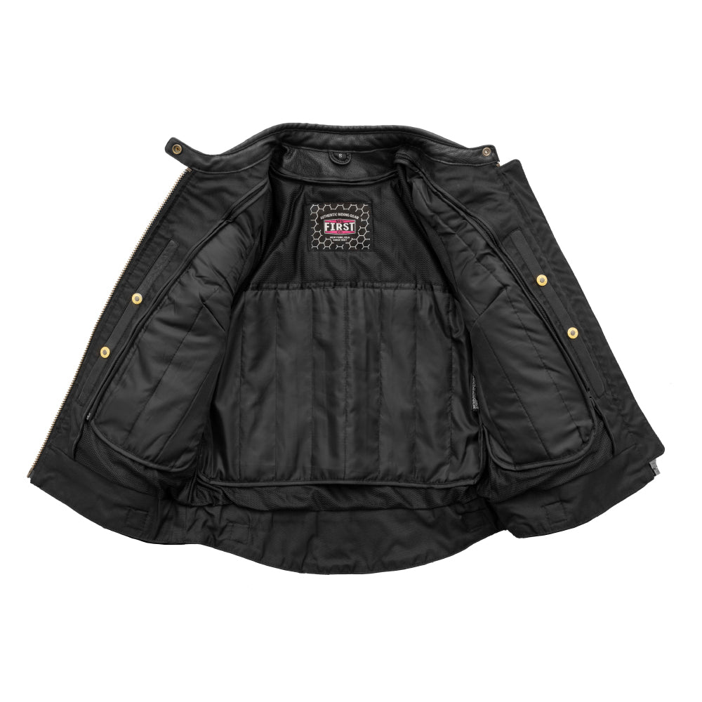 Jada - Women's Motorcycle Leather Jacket Women's Perforated Jacket First Manufacturing Company   