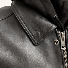 Kent Men's Motorcycle Leather Vest and Hoodie Garage Sale GARAGE SALE   