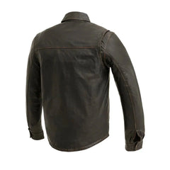 Maduro - Men's Motorcycle Leather Shirt Men's Shirt First Manufacturing Company S Black 