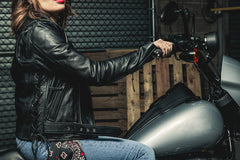 Popstar - Women's  Motorcycle Leather Jacket Women's Leather Jacket First Manufacturing Company   