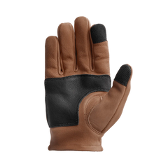 Roper DBL Palm Men's Motorcycle Leather Gloves Men's Gloves First Manufacturing Company Brown Black XS 