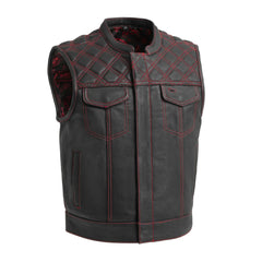 Upside Men's Club Style Leather Vest Men's Leather Vest First Manufacturing Company   
