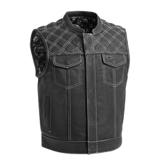 Upside Men's Club Style Leather Vest Men's Leather Vest First Manufacturing Company   